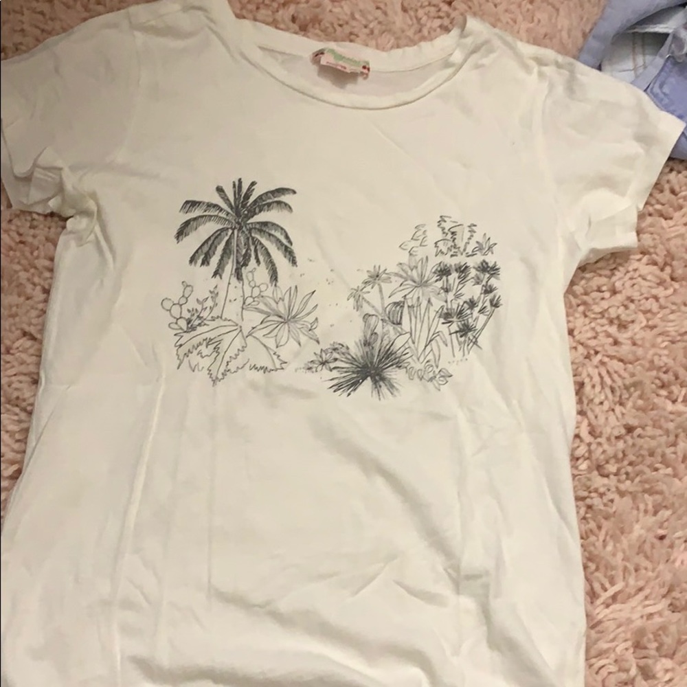 White forest design Bonpoint girls shirt